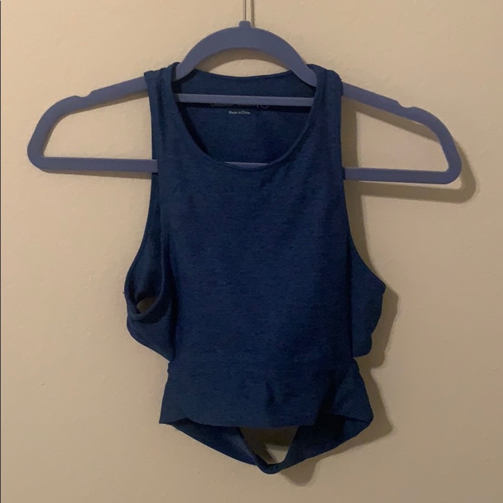 Blue crop top
